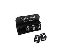 Leadigol Books Read This Year Counter, 3D Printed Book Tracker, Up to 999 Book Counter Sign Bookshelf Decor, Reading Challenge Gift for Readers(Black)
