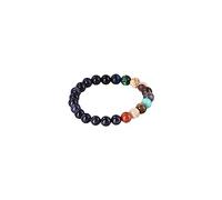 Leadigol Bracelets,Unisex Fashion Jewelry Wristband Solar Chakra Eight Planets Universe Yoga Natural Stone Beads
