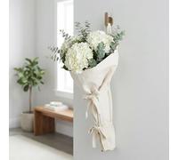 Leadigol Carrying Bag - Elegant White Cloth Flower Wrapping Tote Bag with Shoulder Strap - Gift Ready, Reusable Bouquet Sleeve for Florists, DIY,Mother‘s Day