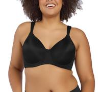 LEADING LADY Brigitte Full Coverage Underwire T-Shirt Bra - Molded, Padded, Seamless Bra. Includes Plus Size Bras for Women, Black, 48B
