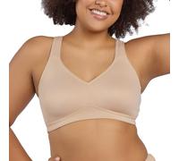 Leading Lady, Claire, Wireless Bra for Women, Dual-Layer Microfiber, Full Coverage, Adjustable Padded Straps, 38A-46DD, Sand, 40A