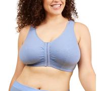 LEADING LADY Comfort & Sleep Cotton Bra, Heather Denim Blue, 50C/DDD