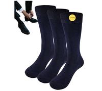 Leading Man Blue Mens Socks, Plain Cotton Socks for Men, Seamless Smart Suitable for Work, Business, School, Formal and Casual Wear- Breathable Dress Socks, Navy Blue Men's Socks 6-11 (9 Pairs)