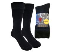 Leading Man Mens Black Socks, Plain Cotton Socks for Men, Seamless Smart Suitable for Work, Business, School, Formal and Casual Wear-Breathable Dress Socks, Black Men's Socks 6-11 (9 Pairs)