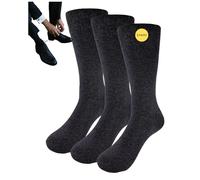 Leading Man Mens Grey Socks, Plain Cotton Socks for Men, Seamless Smart Suitable for Work, Business, School, Formal and Casual Wear- Breathable Dress Socks, Grey Men's Socks 6-11 (9 Pairs)