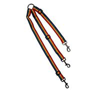 Leading Products 3 Dog lead Adjustable Triple Three Dog Coupler RAINBOW MULTICOLOUR (Walk Medium-Large different size dogs together) Made in the UK