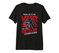 Leading The Pack Motivational Wolf Premium T-Shirt