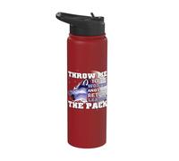 Leading The Pack Motivational Wolf Stainless Steel Insulated Water Bottle