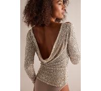 Leading the Way Long Sleeve by Intimately at Free People in Silver, Size: Medium - female