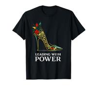 Leading with Power Women Leadership Empowerment Design T-Shirt