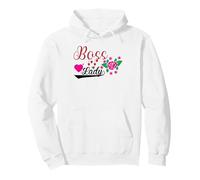 Leading Woman Floral Script Design Pullover Hoodie