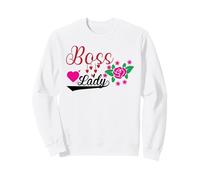 Leading Woman Floral Script Design Sweatshirt