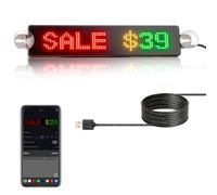 Leadleds 5V LED Car Sign, Programmable Scrolling Led Message Board for Car, Shop, Bar, Mobile APP Control Custom Text, Animations & Graffiti Display (23cm x 5cm)