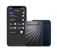 LeadsaiL AI Voice Recorder with Real-Time Interpreter, Transcribe and Summarize with AI, 99 Languages, Note Taker and Live Translation for Calls and Meetings, Ultra-Slim, APP Control, Case Included