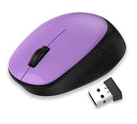 LeadsaiL Wireless Mouse, 2.4G Wireless Mouse Quiet with USB Receiver, 1600 DPI Optical Tracking, 3 Button Mice, for Left and Right Handed Users, Compatible with PC, Mac, Laptop, Windows - Purple