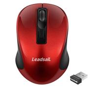 LeadsaiL Wireless Mouse for Laptop, Cordless Computer USB Mouse, Silent, Ambidextrous and 1600DPI with 3 Adjustable Levels for Windows/HP/Lenovo