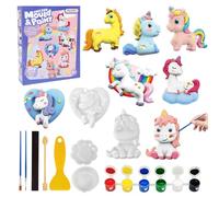 LEADSATR Unicorn Plaster Painting Kit, Arts and Crafts for Kids, Painting Craft Kit Pack 7 Kids' Party Favours Girls Toys, Creative Toys Set Gifts Presents for Boys Girls Age 3-12 Year Old