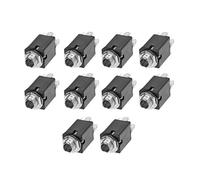 LEADSDGE 10pcs 6.35mm O Plug Sockets PJ-612 3-Pin Connector With Screw Nut