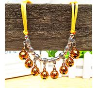 LEADSDGE Dog Collar Ringing Bells Collar Adjustable Necklace Ringing Anti-Lost Tibetan Tibet-Style Dog Necklace with