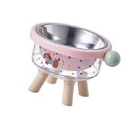 LEADSDGE Elevated Dog Feeding Station with Insert Dish Detachable Bowl Bowls for Eating & Easy Checkered Dog Bowl