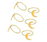 LEADSDGE Modern Metallic Crescents Napkin Rings Decorative Dinnerware Essential For Parties Weddings User Friendly Materials Luxurious Dinner Table Decors