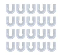 LEADSDGE Pack Of 20 Terminal Tackle Thimbles 11.1x10.1mm Fishing Thimbles U-Shape Line Protections Connector Fishing Snap Rings