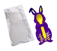 LEADSDGE Rabbits Shape Cutting Dies Carbon Steel Die Cut Scrapbooking Embossing Stencils for Scrapbooking Card Making Packaging Candy Holder Die