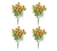 LEADSDGE Realistic Fruit Flower Arrangements Waterproof Realistic Fruit Centerpiece Set Easy Cleaning Home Shop Ornament Dustproof Tabletop Decoration