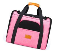 LEADSDGE Small Pet Carriers Bag with Ventilated Net Window Side Storage Pocket for Commuting and Short Trip Easy to Carry Small Pet Carriers