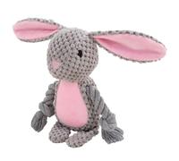 LEADSDGE Soft Plush Squeaker Toy for Small Media Dog Cotton Rope Promoting Dentals Health and Interactively Play Pet Anxieties Reliefs Tugs Toy