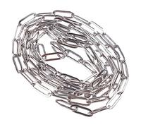 LEADSDGE Stainless Steel Chain for Jewelry Making Gold/Silver Plated Paperclip Chain Oval Link Chain Bulk for Jewelry Making