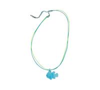 LEADSDGE Trendy Resin Clownfishes Charm Necklace Playful Clownfishes Fashion Necklace Neck Adornment For Women