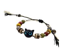 LEADSDGE Unique Ceramic Beadwork Elegant Wristband Comfortable Cotton Rope Jewelry Accessory For Travel And Parties