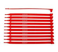 Leadseals(R) 100 Red Plastic Seals Truck Trailer Seals Numbered Security Tags Tamper Evident Tags Safety Ties Plastic Locks for Cargo Container Shipping Transport, Tamper Resistant