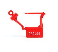 Leadseals(R) Plastic Security Padlock Seals Numbered Tamper Proof Disposable Self-Locking Plastic Medical Tags (Pack of 100 PCS) (Red)