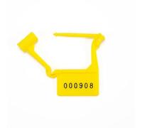 Leadseals(R) Plastic Security Padlock Seals Numbered Tamper Proof Disposable Self-Locking Plastic Medical Tags (Pack of 100 PCS) (Yellow)