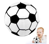 LEADSTAR 3.1" My First Soccer Ball,Mini Plush Baby Soccer Ball Rattle Toy - Classic Black & White - Soft Infants Stuffed Pillow Toys- Play Sports Toy Great Gift for Boys and Girls 0-36 Months