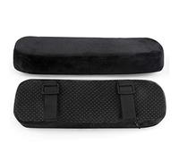 LEADSTAR Armrest Pads, Chair Arm Covers Cushions Ergonomic Memory Foam Anti-Slip Elbow Support Pillow for Computer, Gaming and Desk Chairs(Black)