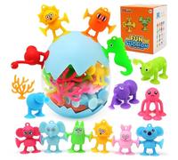 LEADSTAR Baby Bath Toys for 3 Year Olds,19 Pcs Suction Toys for Kids,Baby Animal Bath Toys for Boys Girls Ages 3-10 Sensory Toys for Toddlers Travel Suction Cup Toys Mould Free Bath Toy Gifts for Kid
