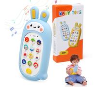 LEADSTAR Baby Phone Toys for 1 Year Old Boys Girls Gifts, Interactive Musical Learning Toy with Numbers and Detachable Teether Toddler Educational Gift for 6-18 Month Old