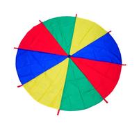 LEADSTAR Kids Play Parachute Multicolored Play Tent with 8 Handles,Kids Rainbow Parachute Toy,Outdoor Indoor Play Equipmen Lawn Games Picnic Blanket Mat(6Ft)