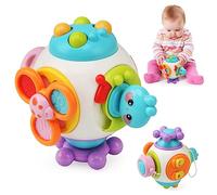 LEADSTAR Montessori Busy Cube Toys for Kids,Sensory Activity Board Travel Toy for Toddlers 1-3 Years Old,Fidget Cube Toy Educational Preschool Learning Toys for Babies 18-36 Months (A)