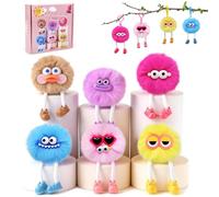 LEADSTAR Party Favors Keychains, Cute Plush Kids Keychains for Kids Easter Egg Stuffers Classroom Goodie Bags Pinata Toys Classroom Prizes Elementary Carnival Prizes in Bulk