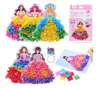 LEADSTAR Princess Toys Arts and Craft Kits for Kids 4 5 6 7 Year Old Girl Gifts Toys, Mess Free Fun Foil Art Kids 3 4 5 6 7 8+ Year Old Girl, Creative Poke-in Crafts Set for Kid-Plane Activities