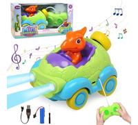 LEADSTAR Remote Control Car for Kids Dinosaur with Lights and Music, Remote Control Cars Child Girl 3 4 5 6 7 8 9 10 Years Gifts Toys Christmas Birthday Games for Children Car