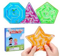 LEADSTAR Sensory Fidget Toys for Kids: 4 Pack Squishy Sensory Toy-Filled Fidget Maze for Special Needs, Calming Sensory Toys for Autism ADHD Classroom Travel, Squishy Gel Gift for Boys Girls