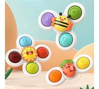 LEADSTAR Suction Cup Fidget Rotating Sensory Bath Toys for Baby 1+ Years Old Airplane Car Travel Table & Window Toys for 1 2 3 Years Old Toddler Boys and Girls