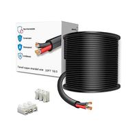 LEADTOPS 33FT 18 Gauge 18/3 3 Conductor Electrical Wire 3 Core 3x0.8mm² Cable for LED Light, Automotive, Boat Equitment