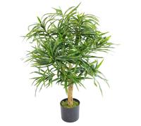 Leaf 100cm Artificial Dracaena Plant Tree with Pot - Premium Range in Green Leaf Green