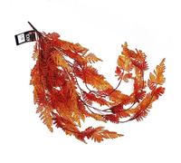 Leaf 100cm Artificial Hanging Maidenhair Fern Plant Autumn Orange